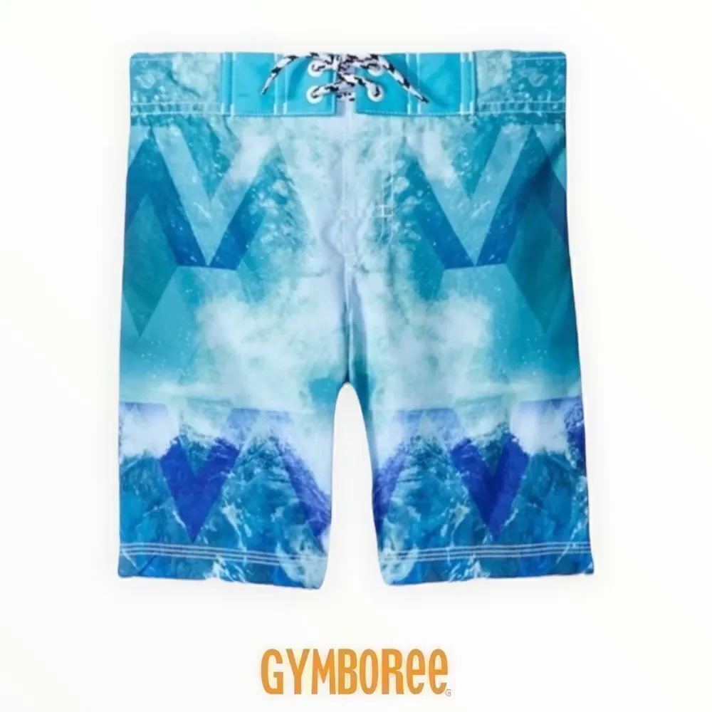 GYMBOREE | Blue | Waves Printed Swimtrunk